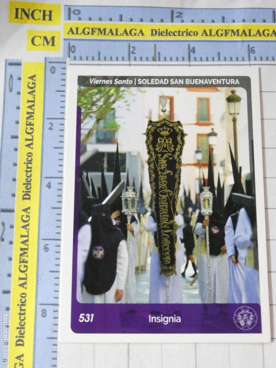 Coleccionismo cromos antiguos: CROMO TARJETA HOLY CARDS SEMANA SANTA SEVILLA 531 INSIGNIA SOLEDAD SAN BUENAVENTURA