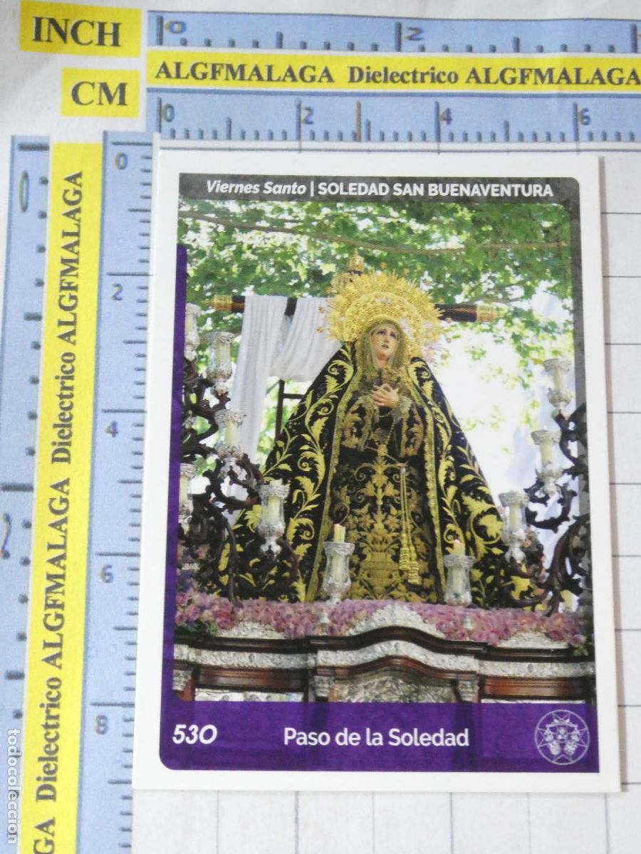 Coleccionismo cromos antiguos: CROMO TARJETA HOLY CARDS SEMANA SANTA SEVILLA 530 PASO VIRGEN SOLEDAD SAN BUENAVENTURA
