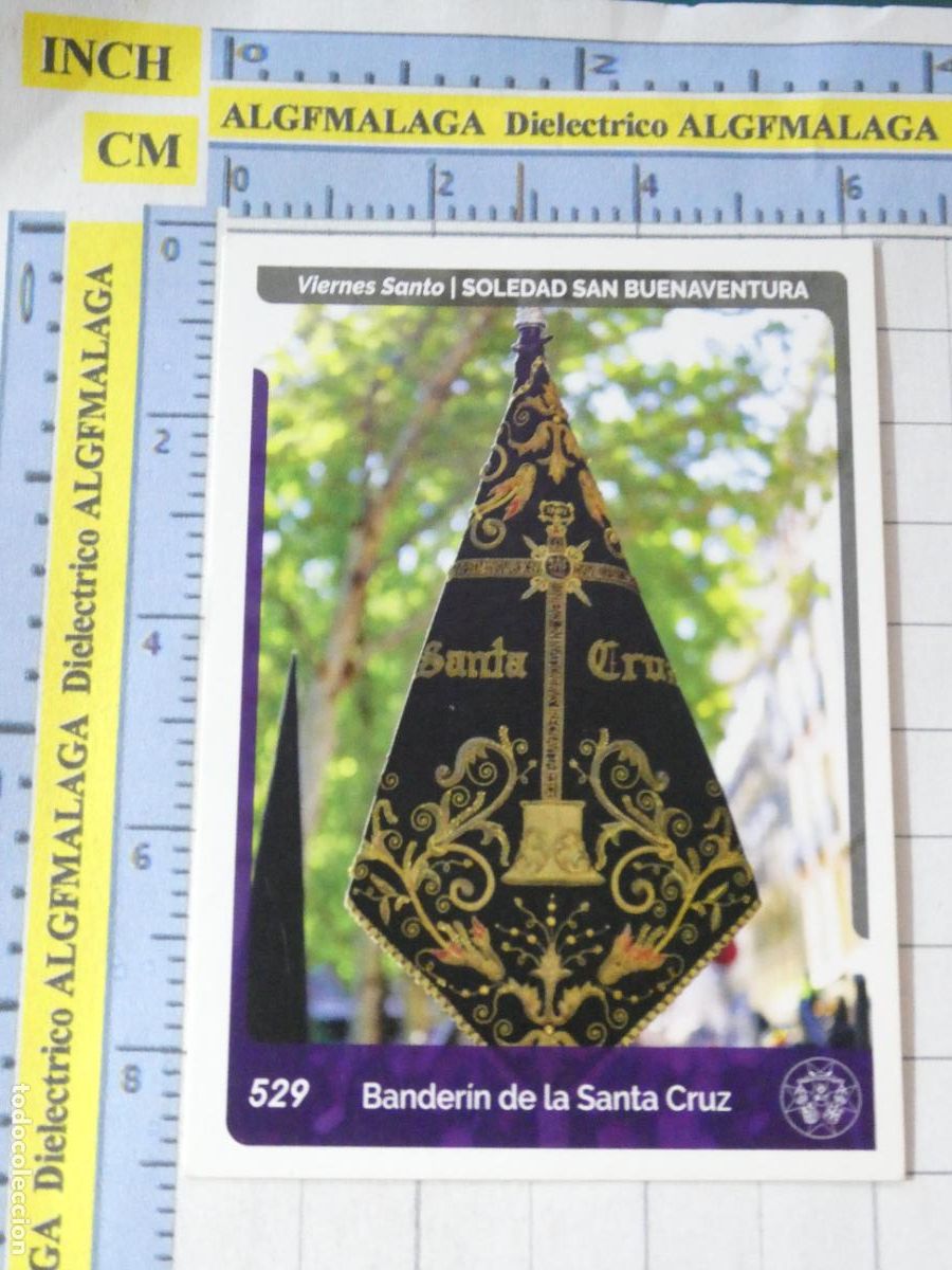 Coleccionismo cromos antiguos: CROMO TARJETA HOLY CARDS SEMANA SANTA SEVILLA 529 BANDER&Iacute;N SANTA CRUZ SOLEDAD SAN BUENAVENTURA