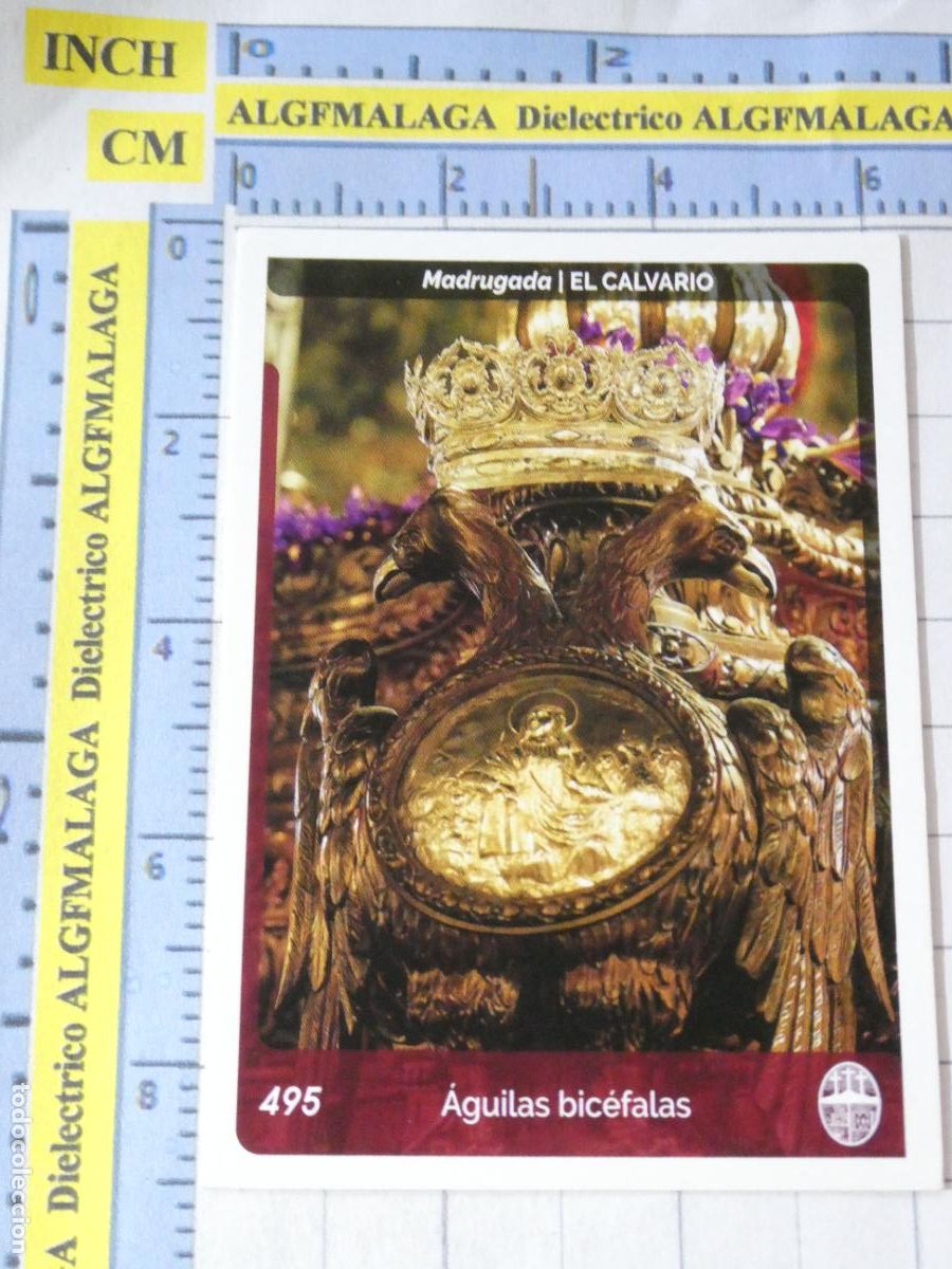 Coleccionismo cromos antiguos: CROMO TARJETA HOLY CARDS SEMANA SANTA SEVILLA 495 &Aacute;GUILAS BIC&Eacute;FALAS EL CALVARIO