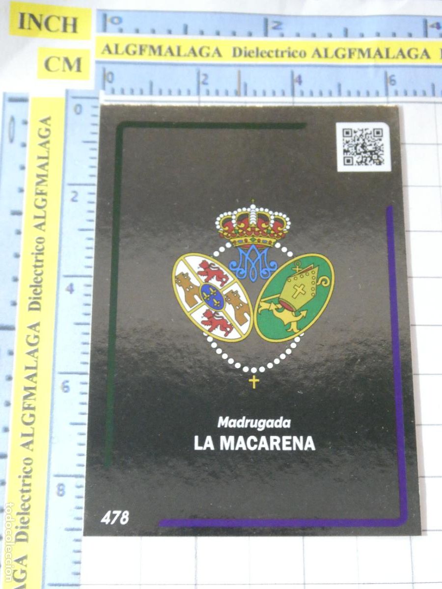 Coleccionismo cromos antiguos: CROMO TARJETA HOLY CARDS SEMANA SANTA SEVILLA 478 ESCUDO HER&Aacute;LDICO LA MACARENA