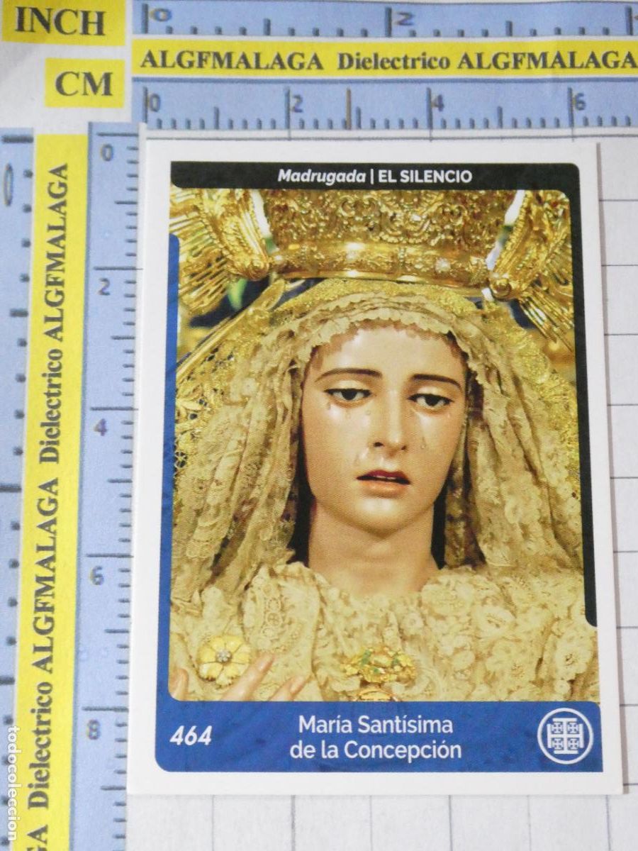 Coleccionismo cromos antiguos: CROMO TARJETA HOLY CARDS SEMANA SANTA SEVILLA 464 MAR&Iacute;A SANT&Iacute;SIMA DE LA CONCEPCI&Oacute;N EL SILENCIO