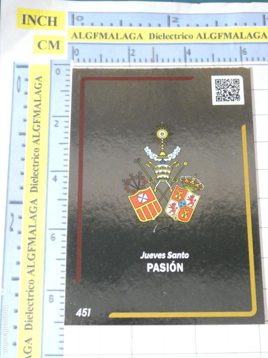 Coleccionismo cromos antiguos: CROMO TARJETA HOLY CARDS SEMANA SANTA SEVILLA 451 ESCUDO HER&Aacute;LDICO PASI&Oacute;N