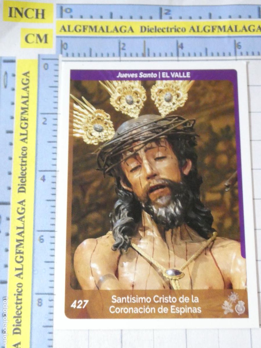 Coleccionismo cromos antiguos: CROMO TARJETA HOLY CARDS SEMANA SANTA SEVILLA 427 SANT&Iacute;SIMO CRISTO DE LA CORONACI&Oacute;N DE ESPINAS VALLE