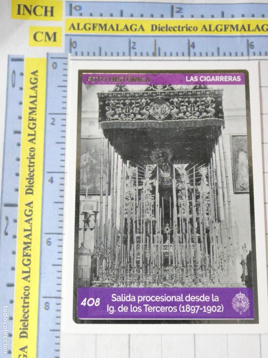 Coleccionismo cromos antiguos: CROMO TARJETA HOLY CARDS SEMANA SANTA SEVILLA 408 SALIDA PROCESIONAL 1897 1902 LAS CIGARRERAS