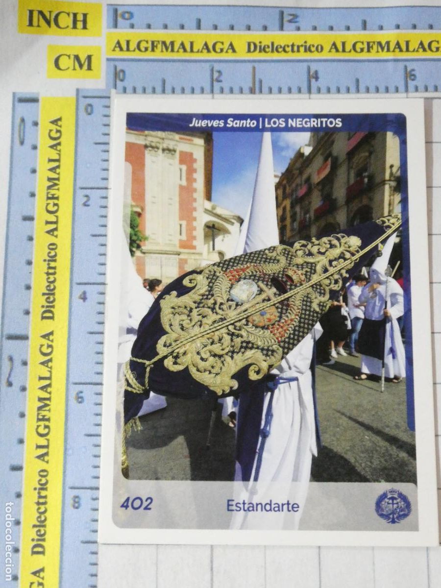 Coleccionismo cromos antiguos: CROMO TARJETA HOLY CARDS SEMANA SANTA SEVILLA 402 ESTANDARTE LOS NEGRITOS