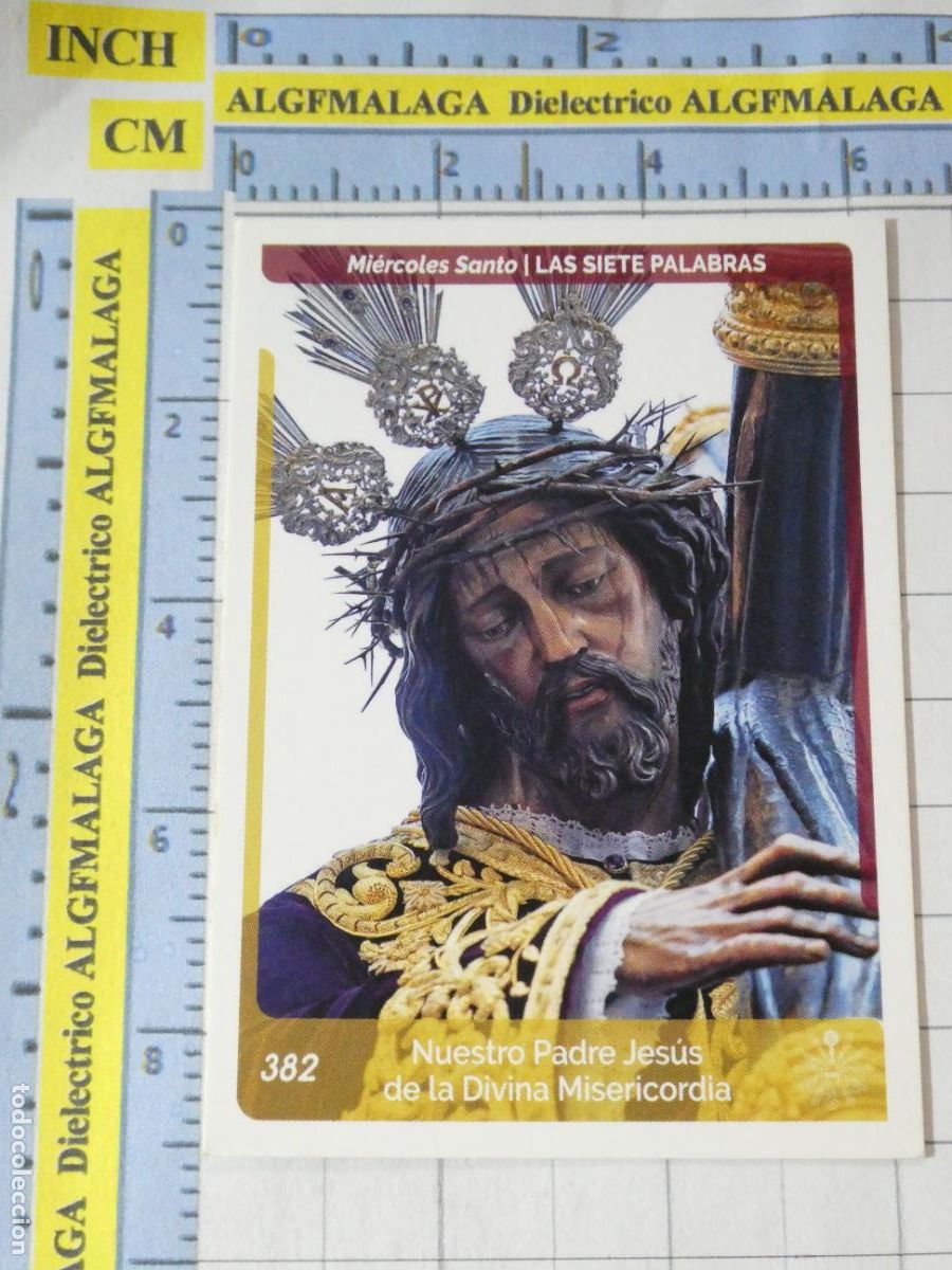 Coleccionismo cromos antiguos: CROMO TARJETA HOLY CARDS SEMANA SANTA SEVILLA 382 JES&Uacute;S DIVINA MISERICORDIA LAS SIETE PALABRAS