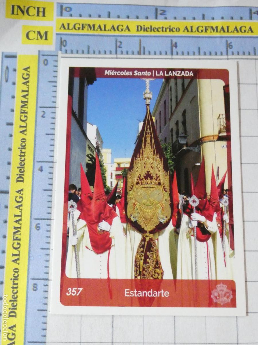 Sammeln alte Sammelbilder: CROMO TARJETA HOLY CARDS SEMANA SANTA SEVILLA 357 ESTANDARTE LA LANZADA