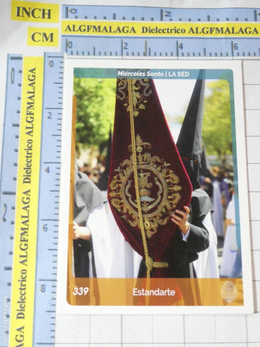 Sammeln alte Sammelbilder: CROMO TARJETA HOLY CARDS SEMANA SANTA SEVILLA 339 ESTANDARTE LA SED