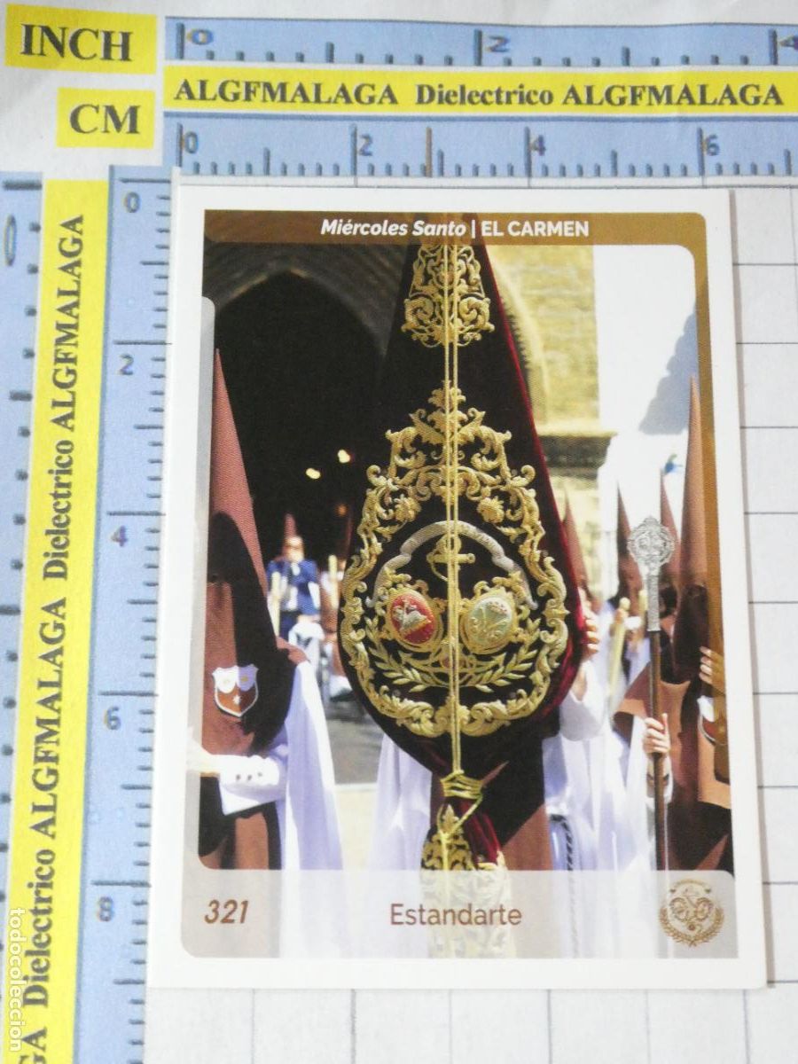 Sammeln alte Sammelbilder: CROMO TARJETA HOLY CARDS SEMANA SANTA SEVILLA 321 ESTANDARTE EL CARMEN