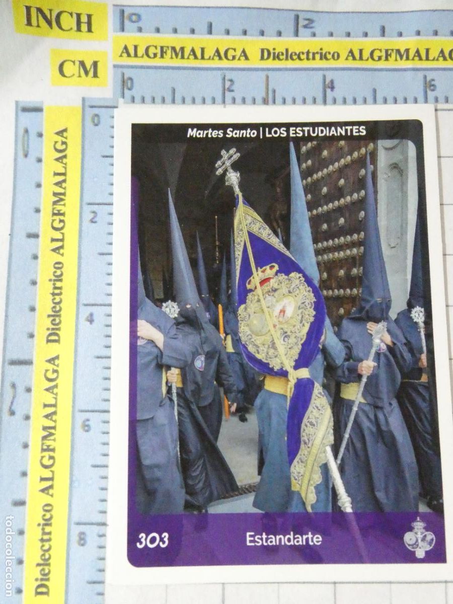 Sammeln alte Sammelbilder: CROMO TARJETA HOLY CARDS SEMANA SANTA SEVILLA 303 ESTANDARTE LOS ESTUDIANTES