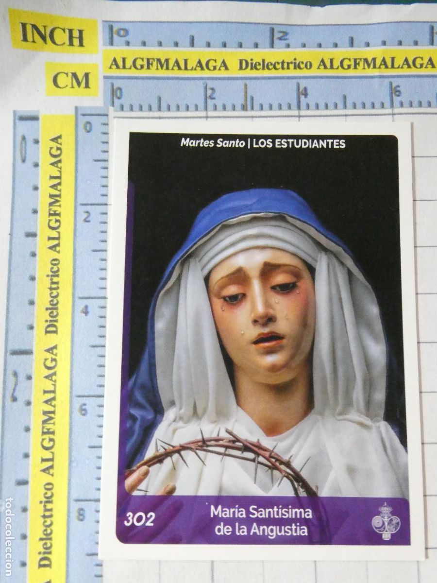 Sammeln alte Sammelbilder: CROMO TARJETA HOLY CARDS SEMANA SANTA SEVILLA 302 MAR&Iacute;A SANT&Iacute;SIMA ANGUSTIA LOS ESTUDIANTES