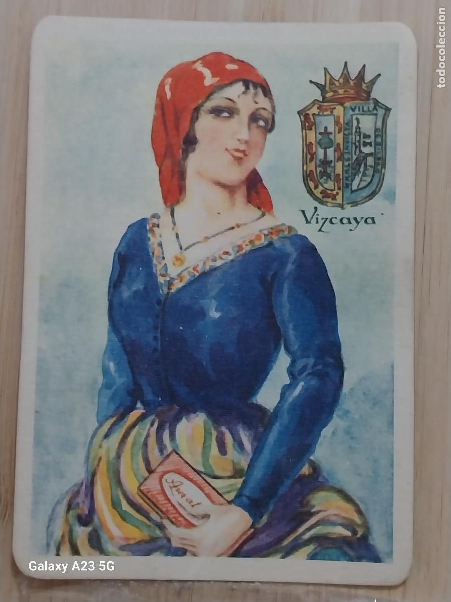 Coleccionismo cromos antiguos: VIZCAYA CHOCOLATES PROMO TRAJE REGIONAL ILUSTRACION MODERNISTA CROMO 11 ORIGINAL A&Ntilde;OS 1920 1930