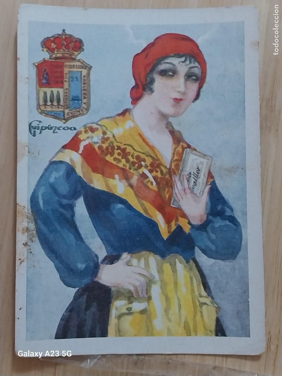 Coleccionismo cromos antiguos: GUIPUZCOA CHOCOLATES PROMO TRAJE REGIONAL ILUSTRACION MODERNISTA CROMO 12 ORIGINAL A&Ntilde;OS 1920 1930