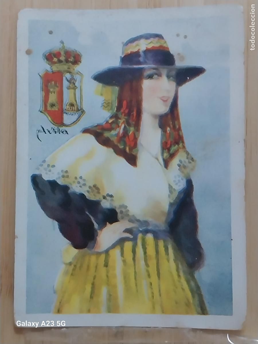 Coleccionismo cromos antiguos: AVILA CHOCOLATES PROMO TRAJE REGIONAL ILUSTRACION MODERNISTA CROMO 18 ORIGINAL A&Ntilde;OS 1920 1930