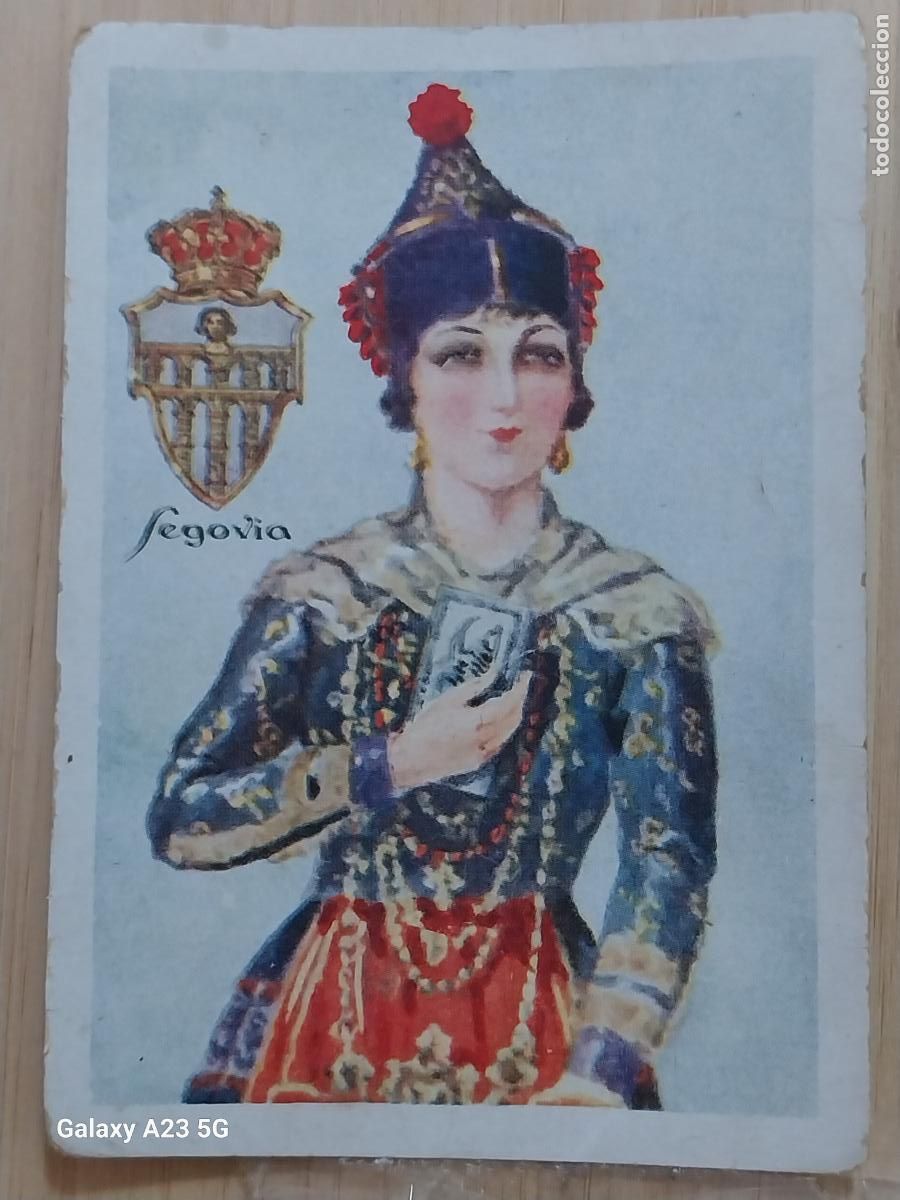 Coleccionismo cromos antiguos: SEGOVIA CHOCOLATES PROMO TRAJE REGIONAL ILUSTRACION MODERNISTA CROMO 17 ORIGINAL A&Ntilde;OS 1920 1930
