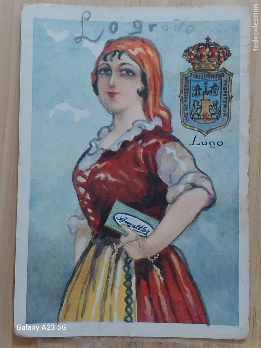 Sammeln alte Sammelbilder: LUGO CHOCOLATES PROMO TRAJE REGIONAL ILUSTRACION MODERNISTA CROMO 21 ORIGINAL A&Ntilde;OS 1920 1930
