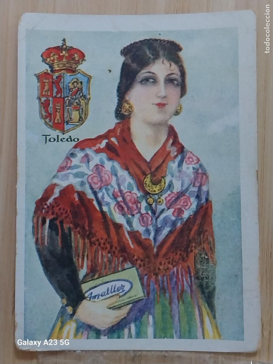 Coleccionismo cromos antiguos: TOLEDO CHOCOLATES AMATLLER TRAJE REGIONAL ILUSTRACION MODERNISTA CROMO 28 ORIGINAL A&Ntilde;OS 1920 1930