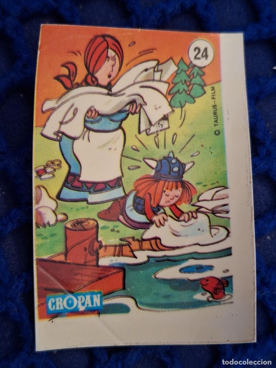 Coleccionismo cromos antiguos: CROPAN CROMO PLASTICO ALBUM WICKIE VIKINGO MUY DIFICIL NUMERO 24 SERIE CON CAPA PROTECTORA