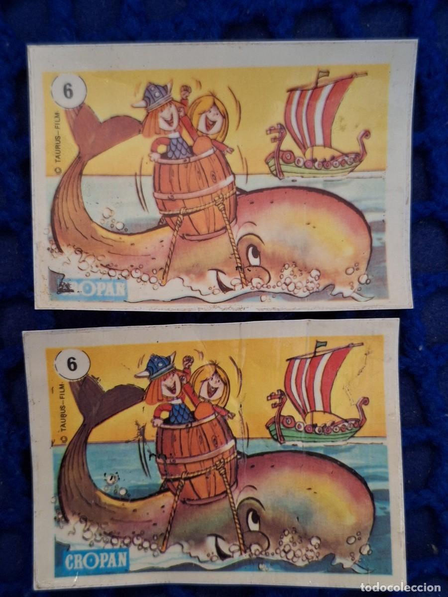 Coleccionismo cromos antiguos: CROPAN CROMO PLASTICO WICKIE VIKINGO DIFICIL N 6 SERIE CAPA PROTECTORA ERROR IMPRESI&Oacute;N COLOR. LEER