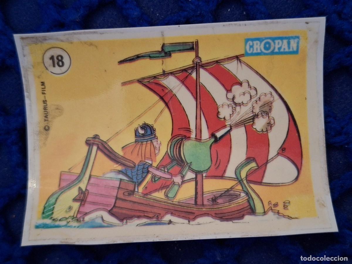 Coleccionismo cromos antiguos: CROPAN CROMO PLASTICO ALBUM WICKIE VIKINGO MUY DIFICIL NUMERO 18 SERIE CON CAPA PROTECTORA