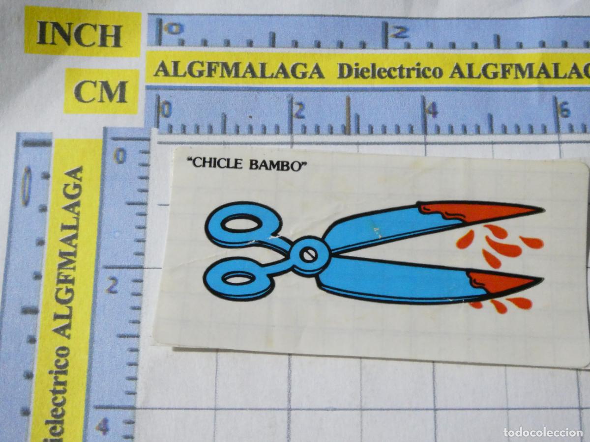 Coleccionismo cromos antiguos: CROMO CROMITO CHUCHER&Iacute;AS PASTELITOS. CHICLE BAMBO. TIJERAS