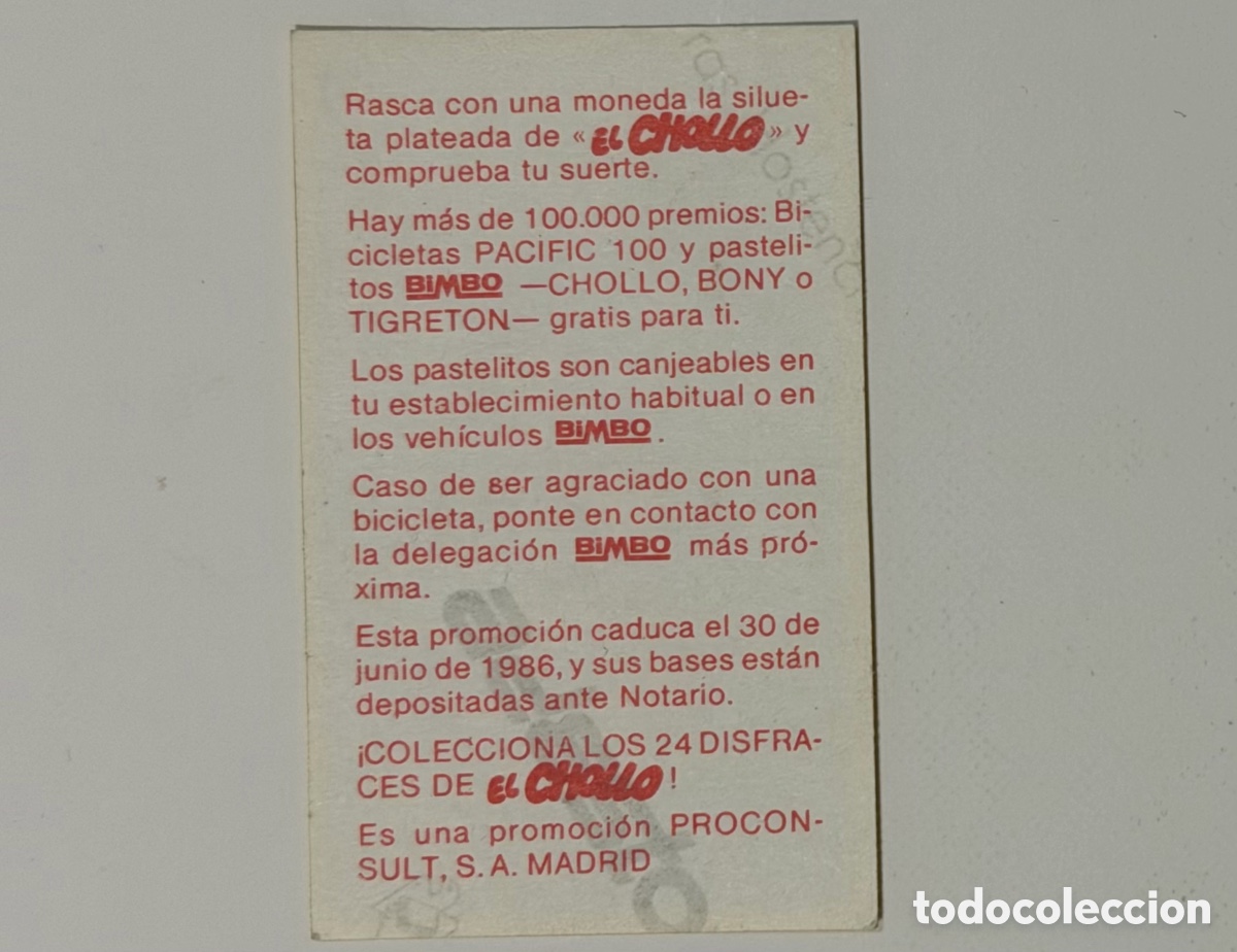 Coleccionismo cromos antiguos: CROMO EL CHOLLO BIMBO N. 10 - Foto 2