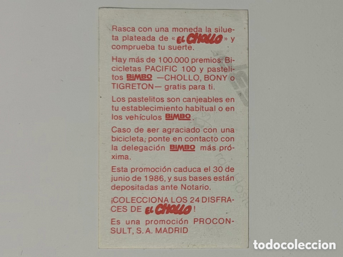 Coleccionismo cromos antiguos: CROMO EL CHOLLO BIMBO N.2 - Foto 2