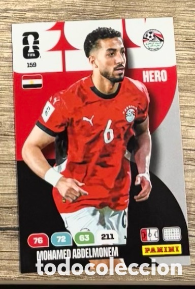 Coleccionismo cromos antiguos: 159 ABDELMONEM EGIPTO Carta FIFA WORLD CUP 2026 mundial ADRENALYN XL