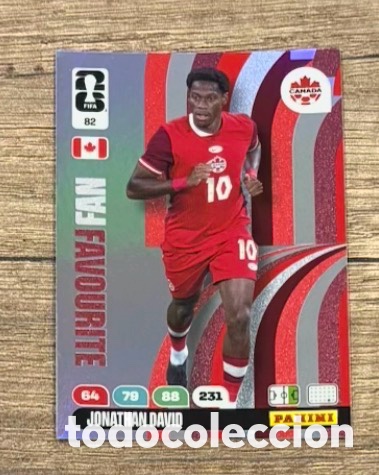 Coleccionismo cromos antiguos: 82 JONATHAN DAVID CANADA FAN FAVOURITE Carta FIFA WORLD CUP 2026 mundial ADRENALYN XL