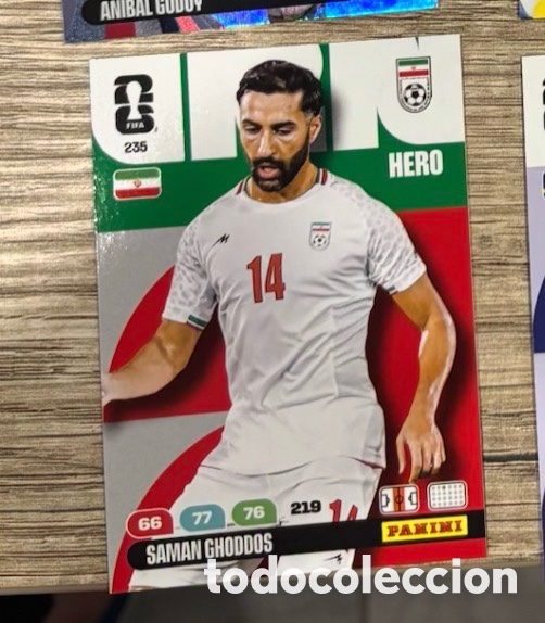 Coleccionismo cromos antiguos: 235 GHODDOS IR&Aacute;N Carta FIFA WORLD CUP 2026 mundial ADRENALYN XL