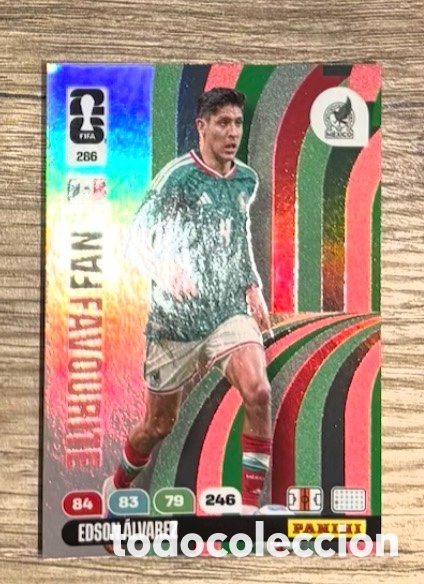 Coleccionismo cromos antiguos: 286 EDSON &Aacute;LVAREZ M&Eacute;XICO FAN FAVOURITE Carta FIFA WORLD CUP 2026 mundial ADRENALYN XL