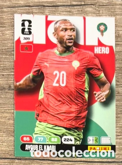 Coleccionismo cromos antiguos: 309 EL KAABI MARRUECOS Carta FIFA WORLD CUP 2026 mundial ADRENALYN XL