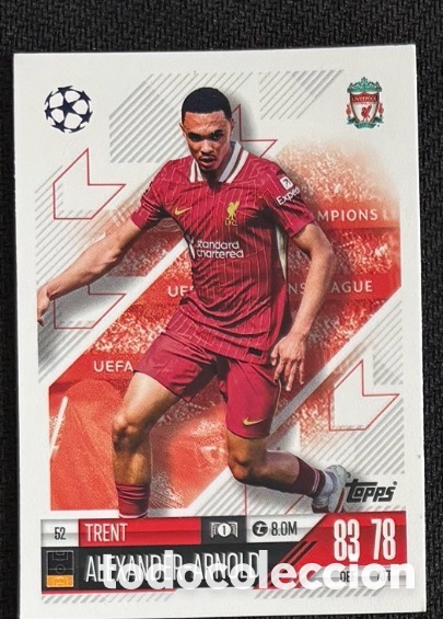 Coleccionismo cromos antiguos: 52 ALEXANDER ARNOLD LIVERPOOL Colecci&oacute;n match attax TOPPS 2024 2025