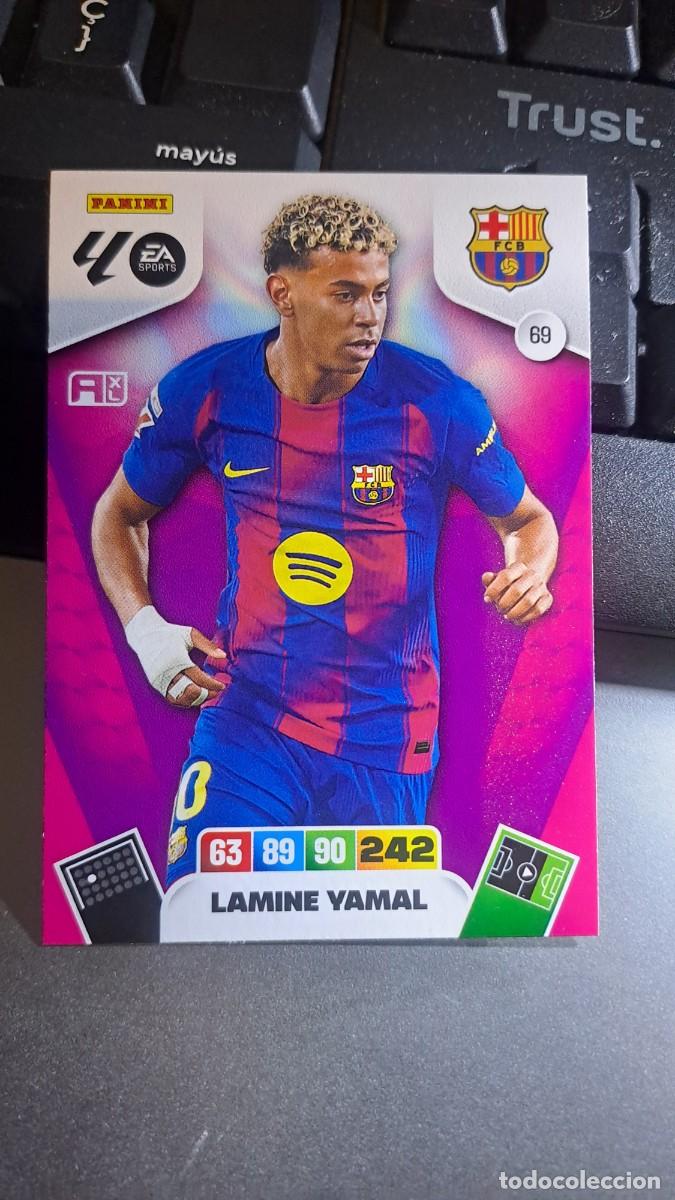 Coleccionismo cromos antiguos: ADRENALYN XL LAMINE YAMAL 69 BARCELONA CROMO LIGA 2025 2026 25 26 PANINI