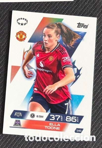 Coleccionismo cromos antiguos: 140 ELLA TOONE MANCHESTER UNITED Colecci&oacute;n match attax TOPPS 2025 2026