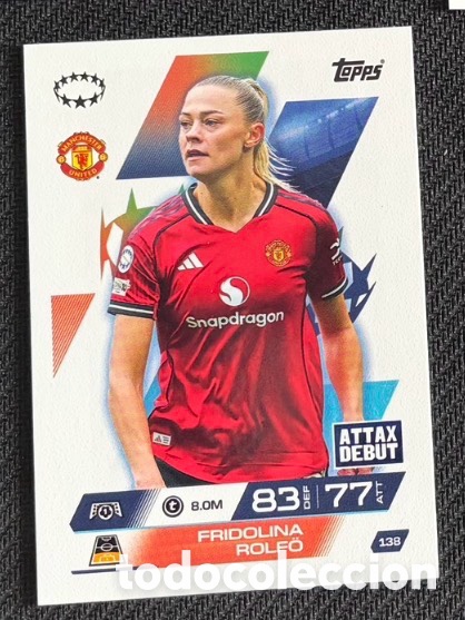 Collectionnisme Cartes &agrave; collectionner anciennes: 138 ROLFO MANCHESTER UNITED Colecci&oacute;n match attax TOPPS 2025 2026