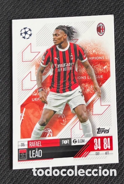 Coleccionismo cromos antiguos: 315 RAFAEL LEAO MIL&Aacute;N Colecci&oacute;n match attax TOPPS 2024 2025
