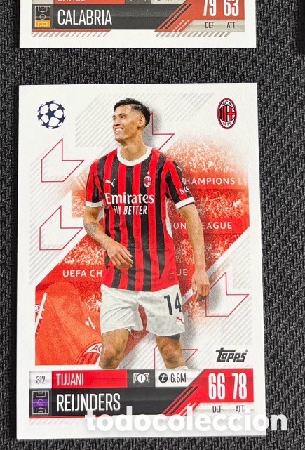 Coleccionismo cromos antiguos: 312 REIJNDERS MIL&Aacute;N Colecci&oacute;n match attax TOPPS 2024 2025
