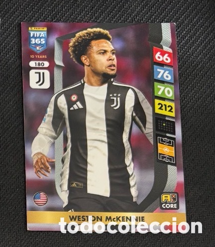 Coleccionismo cromos antiguos: 180 MCKENNIE JUVENTUS FIFA 365 2025 ADRENALYN XL