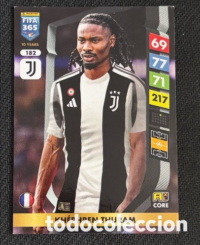 Coleccionismo cromos antiguos: 182 THURAM JUVENTUS FIFA 365 ADRENALYN XL 2025