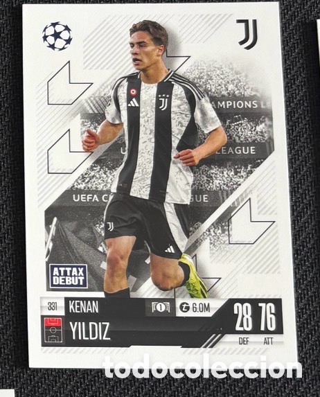 Coleccionismo cromos antiguos: 331 YILDIZ JUVENTUS Colecci&oacute;n match attax TOPPS 2024 2025