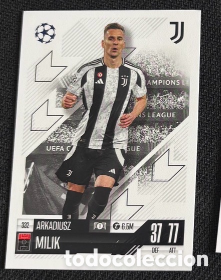 Coleccionismo cromos antiguos: 332 MILIK JUVENTUS Colecci&oacute;n match attax TOPPS 2024 2025