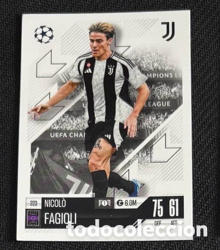 Coleccionismo cromos antiguos: 323 FAGIOLI JUVENTUS Colecci&oacute;n match attax TOPPS 2024 2025