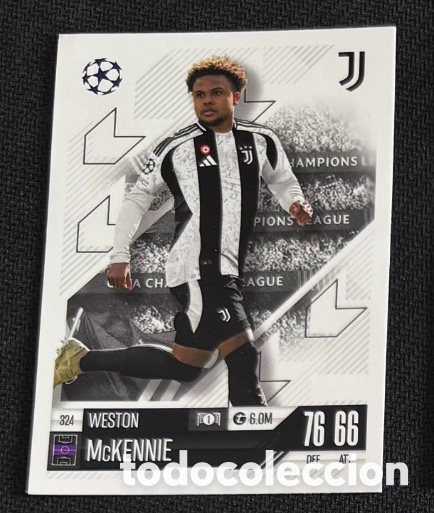 Coleccionismo cromos antiguos: 324 MCKENNIE JUVENTUS Colecci&oacute;n match attax TOPPS 2024 2025