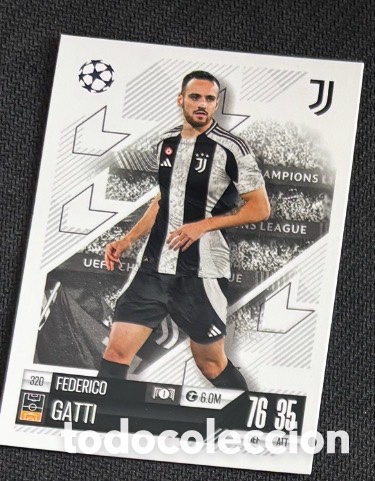 Coleccionismo cromos antiguos: 320 GATTI JUVENTUS Colecci&oacute;n match attax TOPPS 2024 2025