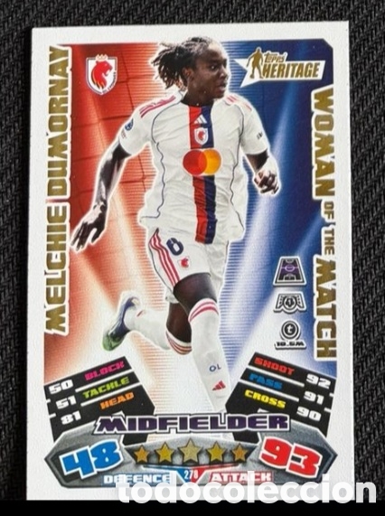 Coleccionismo cromos antiguos: DUMORNAY OLYMPIQUE LYON Heritage WOMAN OF THE MATCH TOPPS MATCH ATTAX EXTRA CHAMPIONS 2024 2025