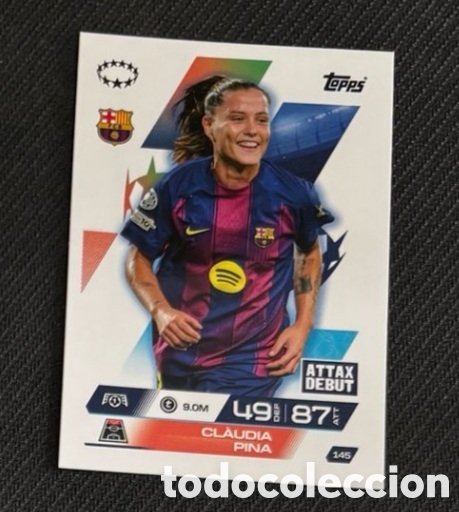 Coleccionismo cromos antiguos: 145 CLAUDIA PINA Topps UEFA Champions League Match Attax 2025 2026 carta FC BARCELONA