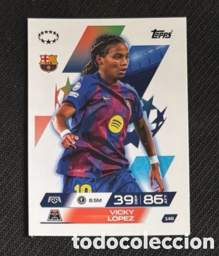 Coleccionismo cromos antiguos: 146 VICKY LOPEZ Topps UEFA Champions League Match Attax 2025 2026 carta FC BARCELONA