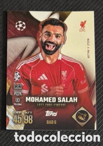 Coleccionismo cromos antiguos: BAB6 MOHAMED SALAH LIVERPOOL Topps Match Attax Extra 2025-26